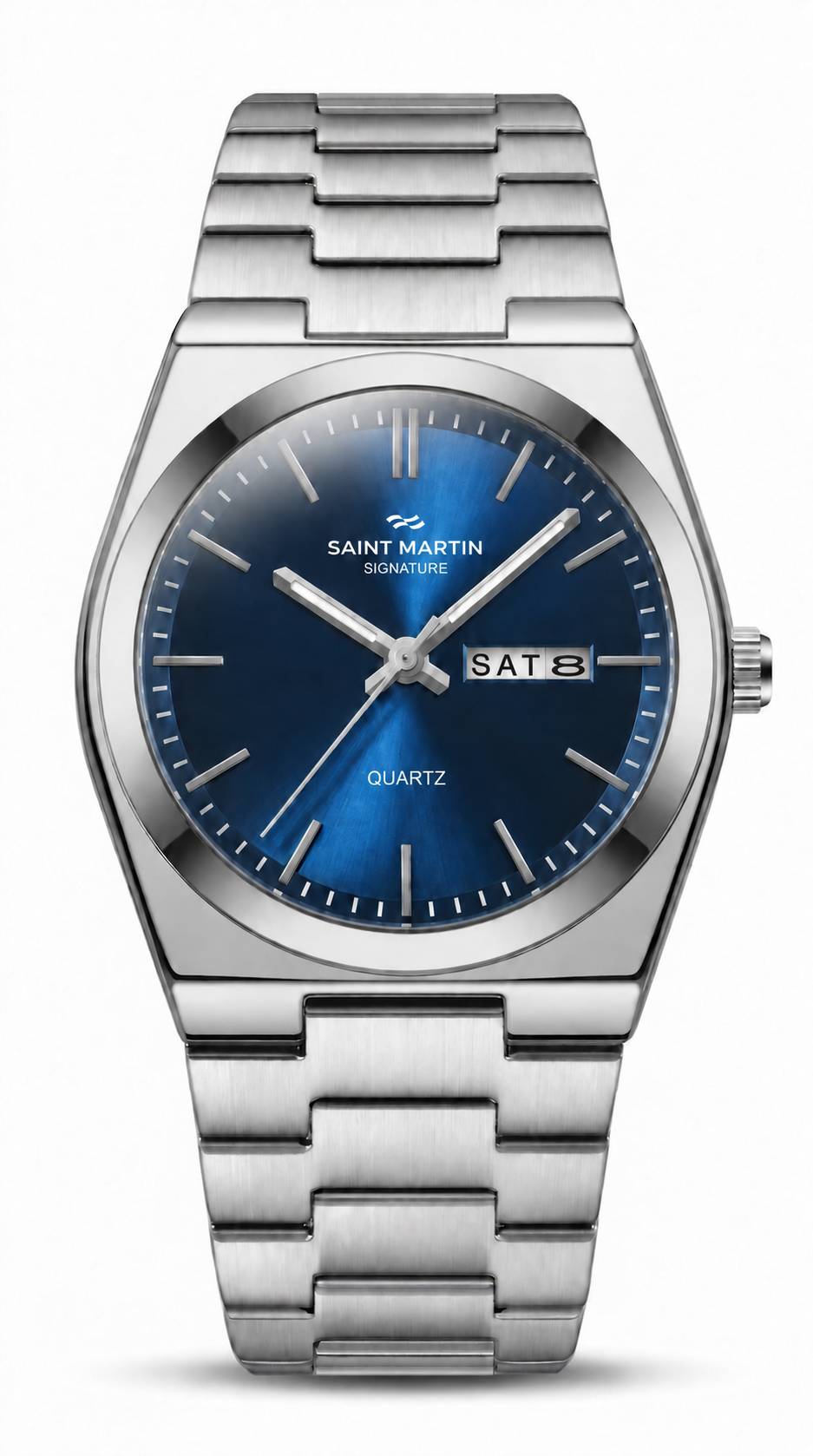 Saint Martin Crest Series Blue Dial Stainless Steel Watch