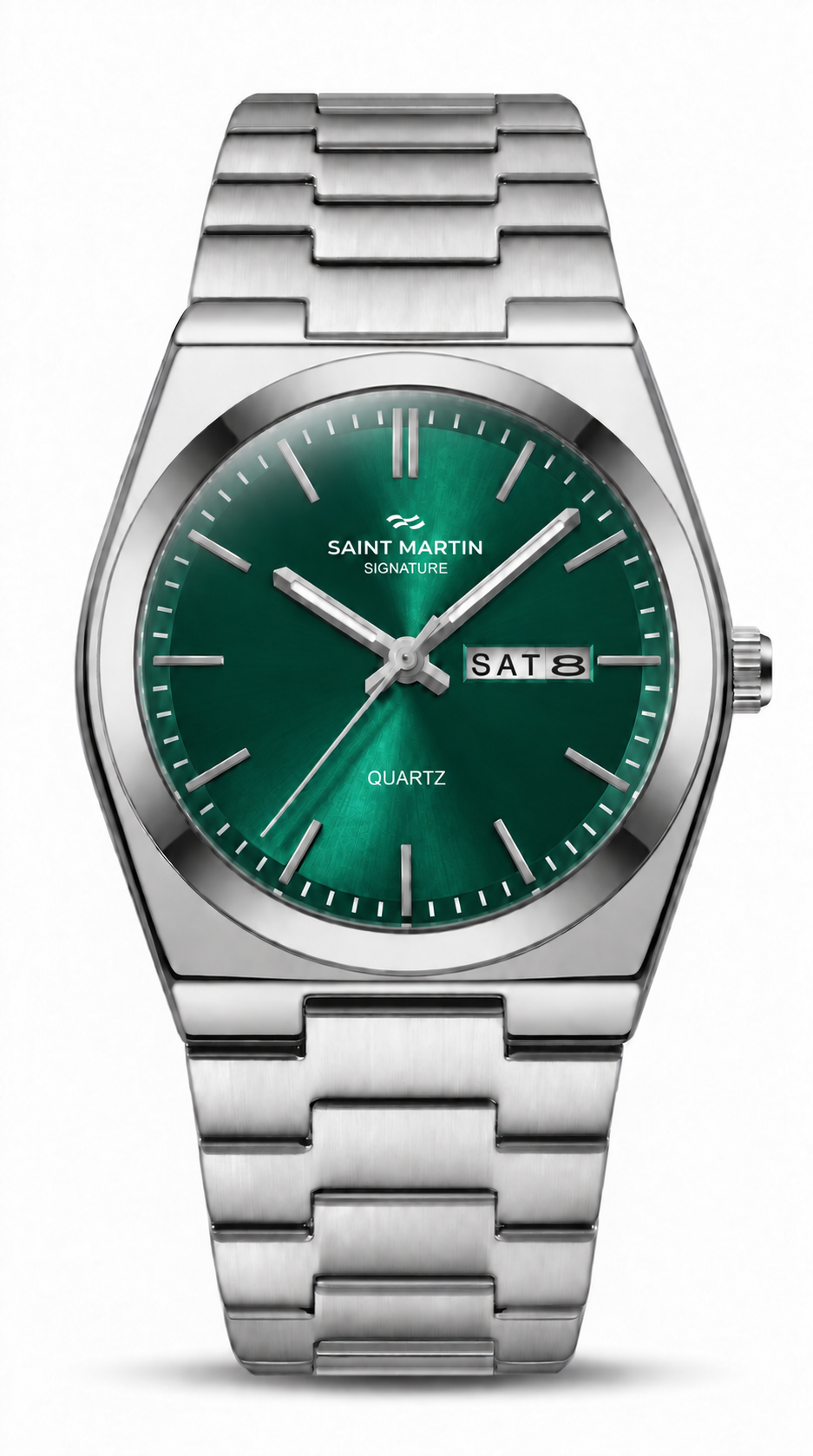 Saint Martin Crest Series Green Dial Stainless Steel Watch