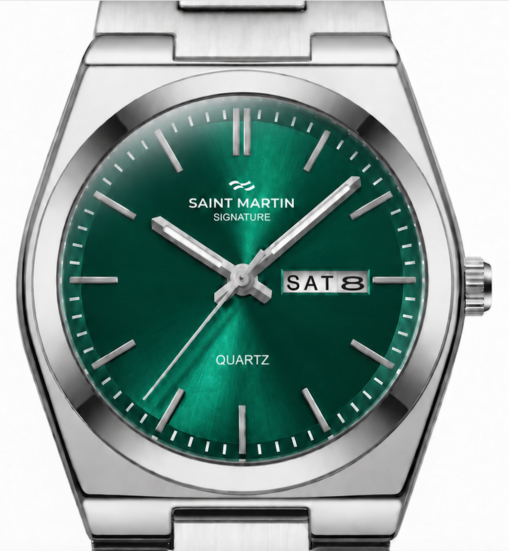 Saint Martin Crest Series Green Dial Stainless Steel Watch