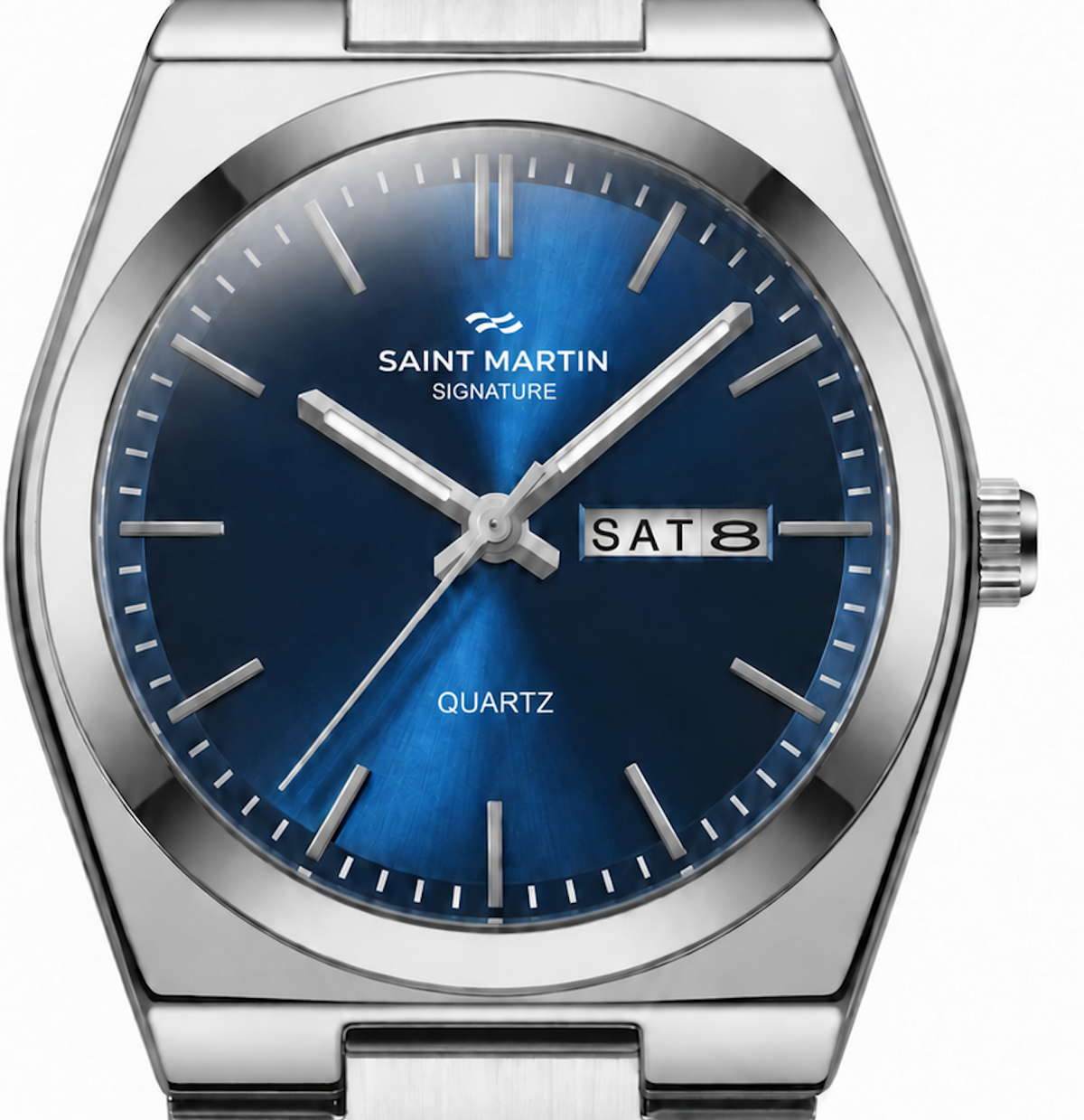 Saint Martin Crest Series Blue Dial Stainless Steel Watch
